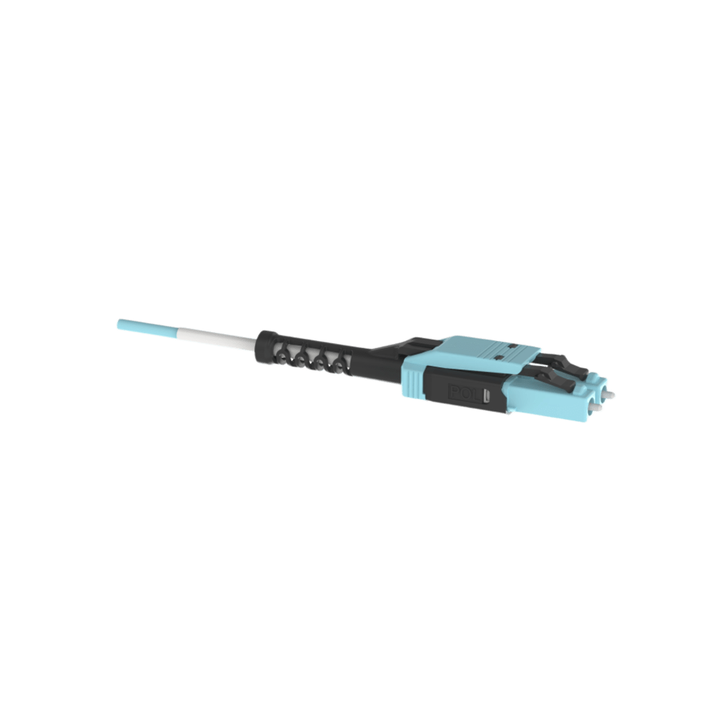 Jumper de Fibra Óptica Multimodo 50/125 OM4, LC-LC Uniboot Duplex, LSZH, Color Aqua, 5 Metros