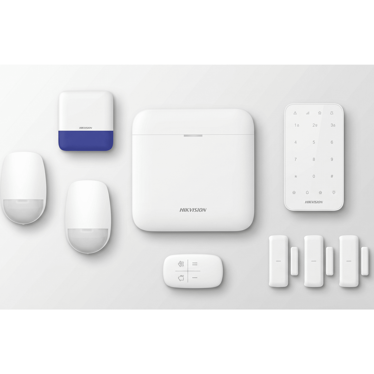 (AX PRO) KIT de Alarma AX PRO / Incluye: 1 Hub con batería de respaldo/ 2 Sensores PIR / 3 Contactos Magnéticos mini / 1 Control Remoto / 1 Sirena