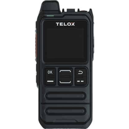 Radio PoC LTE TELOX MT100 / Tamaño de Bolsillo 113 mm / Audio 3W / IP54 / Batería 4000 mAh / Doble SIM LTE Cat.4 / Pantalla 1.77" / Android 8.1