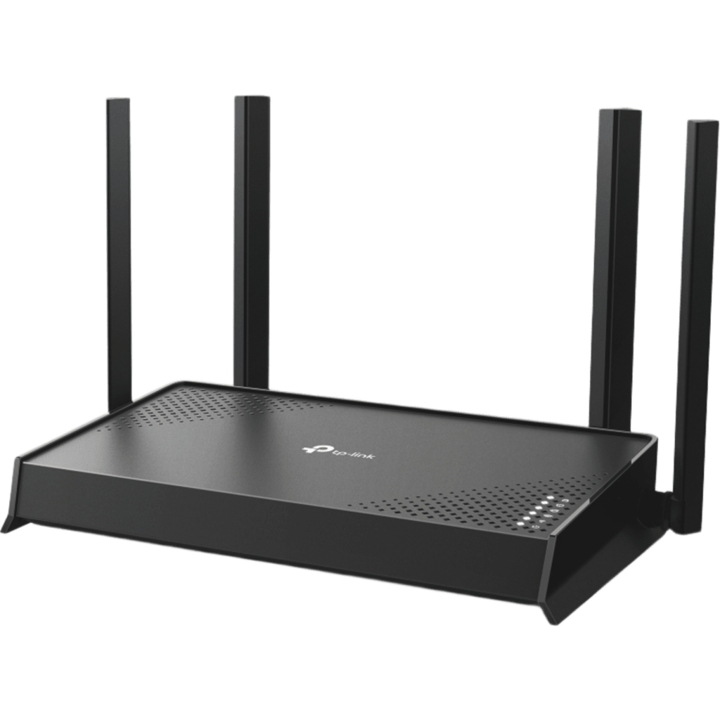 Router Wi-Fi 7 / BE3600 3.6 Gbps / Doble Banda 2.4 GHz y 5 GHz / MLO + 4K-QAM / 1× WAN + 4× LAN Gigabit / 4 Antenas Externas con Beamforming