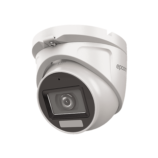 [dual light + colorvu] turret TurboHD 3K / 20 mts IR + 20 mts luz blanca/ lente 2.8 / microfono integrado / exterior IP66