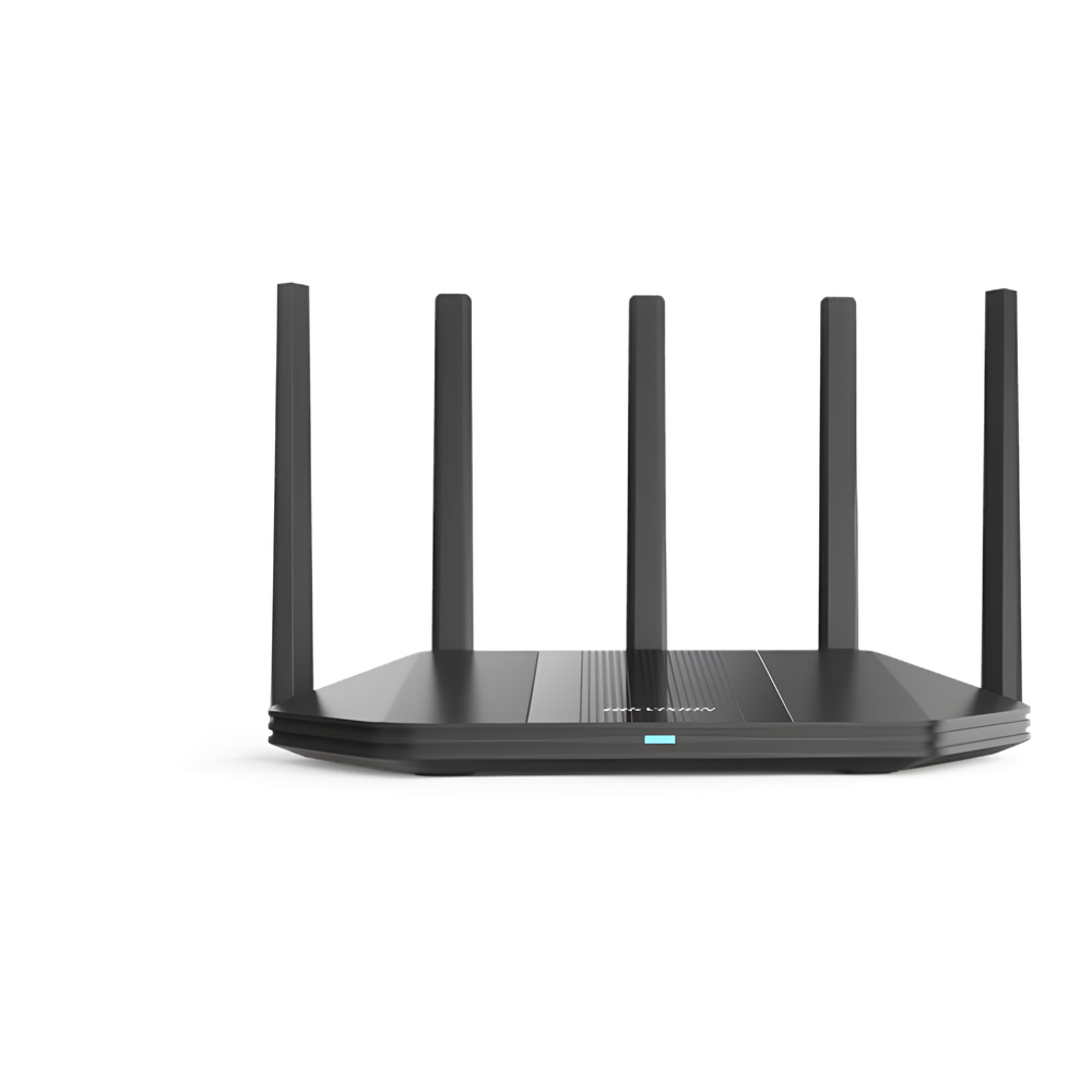 Router Inalámbrico / Wifi 6 / Hasta 1800 Mbps / MESH / Doble Banda AC (2.4 GHz y 5 GHz) / 4 Puertos 1000 Mbps / 5 Antenas Omnidireccional / Interior