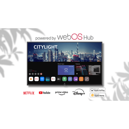 SmartTV para Exteriores Neptune™ 55" 4K UHD / 500 nits Sol Parcial / webOS / IP54 ideal para areas con techado parcial / VESA 300x200 / Incluye