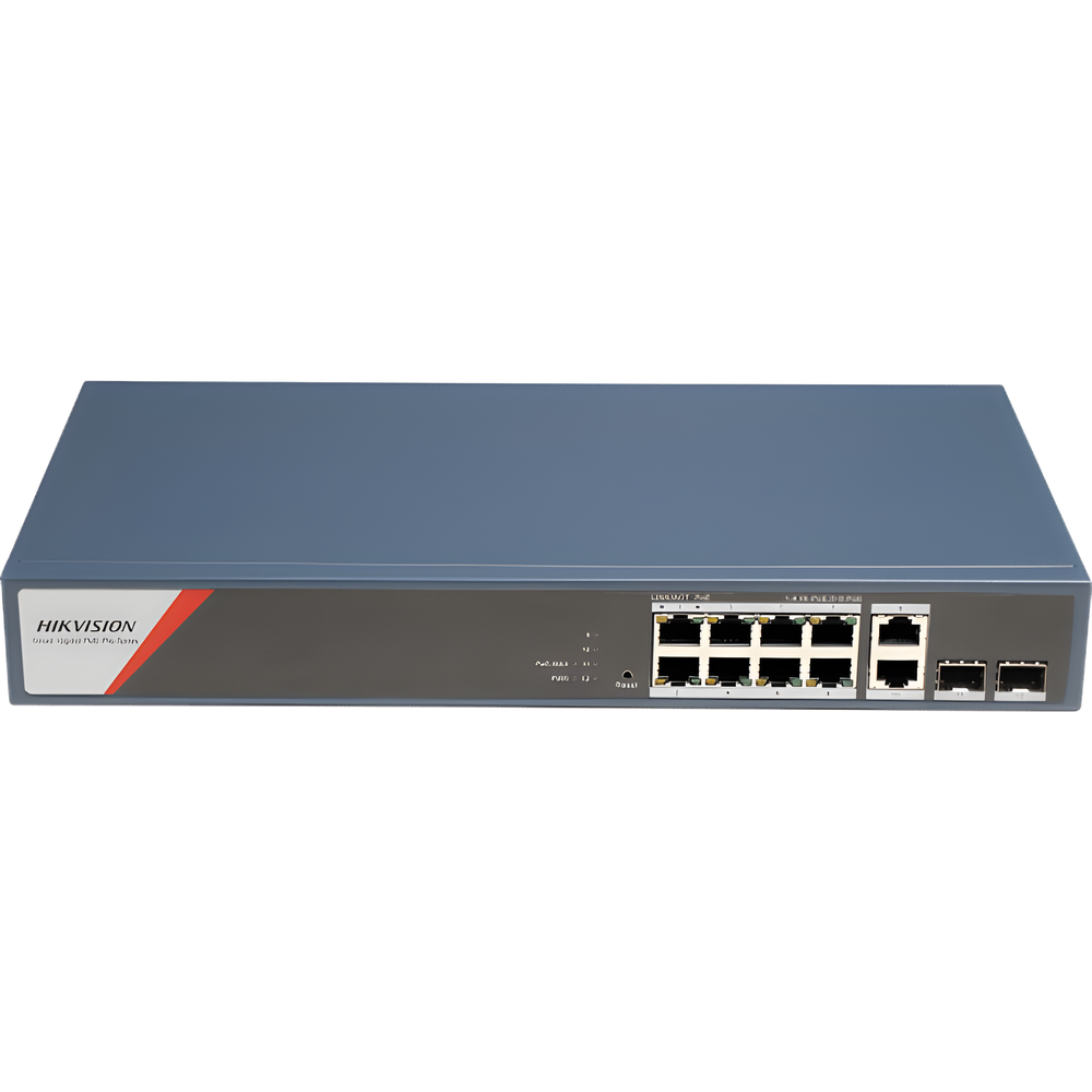 Switch Gigabit PoE+ / Administrable / 8 Puertos 1000 Mbps PoE+(4 Puertos PoE++ 90 W) / 2 Puertos 1000 Mbps de Uplink / 2 Puertos SFP / Configuración