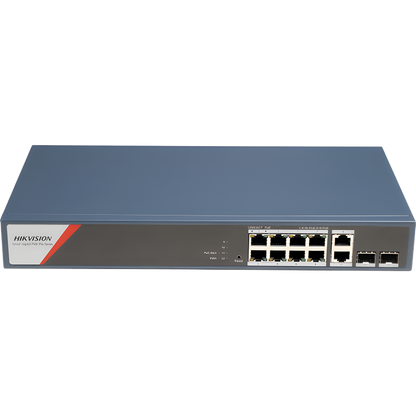 Switch Gigabit PoE+ / Administrable / 8 Puertos 1000 Mbps PoE+(4 Puertos PoE++ 90 W) / 2 Puertos 1000 Mbps de Uplink / 2 Puertos SFP / Configuración