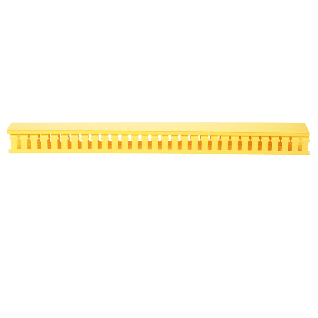 Kit de Administrador de Cables Vertical FiberRunner 2X2, Incluye Soportes de Montaje y Accesorios, Color Amarillo