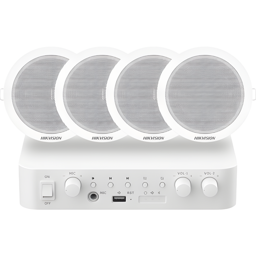 Kit de Audio | Amplificador con bluetooth | 4 altavoces para plafón | Música Ambiental