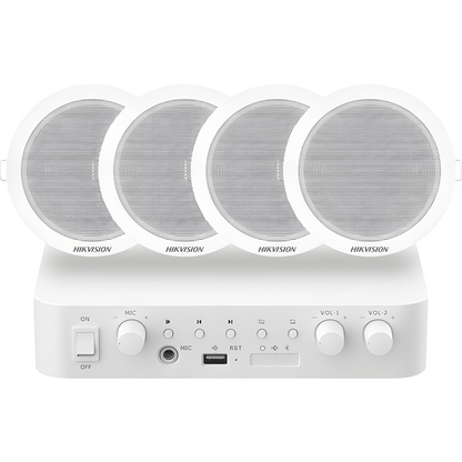 Kit de Audio | Amplificador con bluetooth | 4 altavoces para plafón | Música Ambiental
