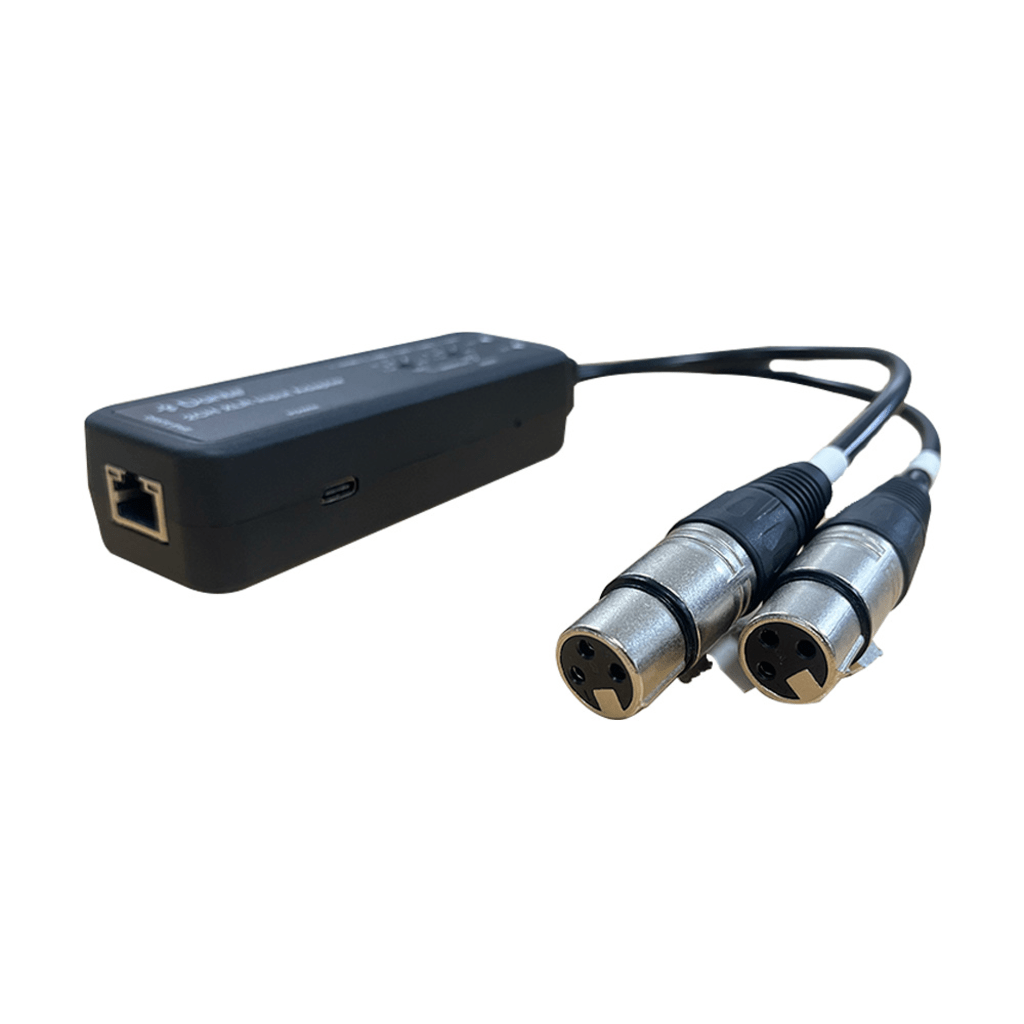 Extensor de Audio Dante® | 2CH XLR Input Adapter | Entrada XLR Balanceada/No Balanceada 2 Canales | Salida Digital Dante® 2CH | Latencia Configurable
