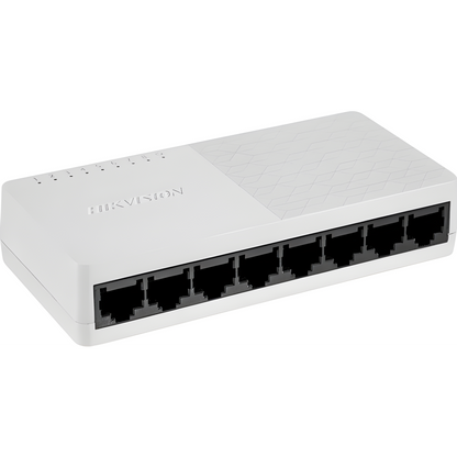 Switch No Administrable de Escritorio de 8 Puertos / Fast Ethernet 10 / 100 Mbps / Diseño Compacto y Estetico