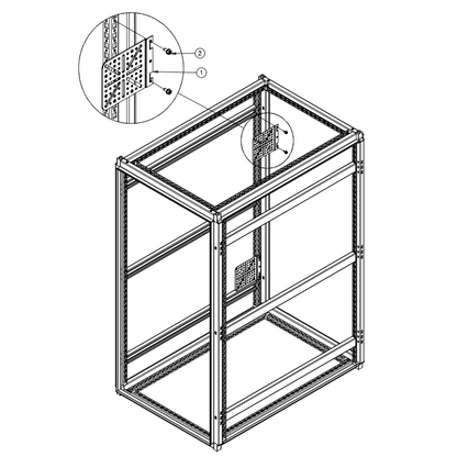 Soporte (Bracket) Universal de Acero para PDU / Incluye 2 Piezas / Montaje en Esquina / Compatible con Gabinetes ProLine / Acero 1.9 mm Zincado