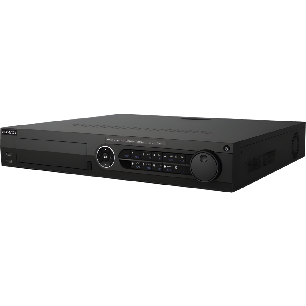DVR 32 Canales TurboHD + 32 Canales IP / 8 Megapixel (4K) / 4 Bahías de Disco Duro / RAID 0,1,5,6,10 / POS / Acusense / 16 Entradas de Alarma