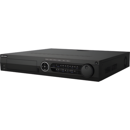 DVR 32 Canales TurboHD + 32 Canales IP / 8 Megapixel (4K) / 4 Bahías de Disco Duro / RAID 0,1,5,6,10 / POS / Acusense / 16 Entradas de Alarma