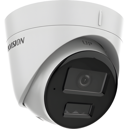 [Dual Light] Turret IP 2 Megapixel / Lente 2.8 mm / 30 mts IR + 30 mts Luz Blanca / Micrófono Integrado / ACUSENSE Lite / Exterior IP67 / H.265 / PoE