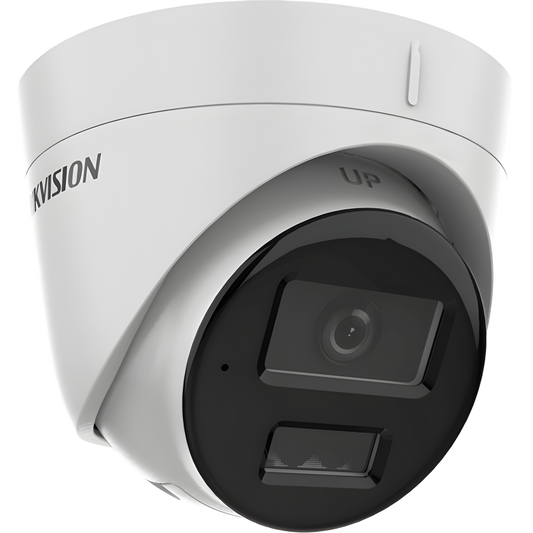 [Dual Light] Turret IP 2 Megapixel / Lente 2.8 mm / 30 mts IR + 30 mts Luz Blanca / Micrófono Integrado / ACUSENSE Lite / Exterior IP67 / H.265 / PoE