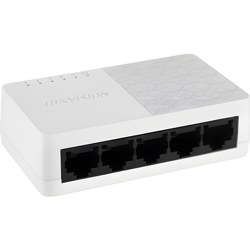 Switch No Administrable de 5 Puertos para Escritorio / Fast Ethernet 10 / 100 Mbps / Diseño Compacto y Estetico