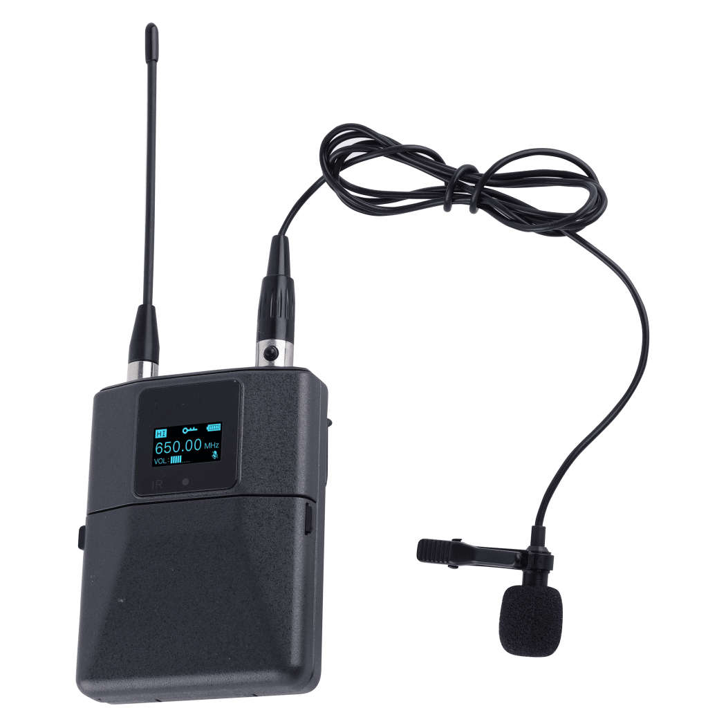 Micrófono de Solapa Digital Inalámbrico EP-59L / Condenser / Rango Frecuencia 540-590MHz y 640-690MHz / Modulación pi/4-DQPSK / Potencia Salida