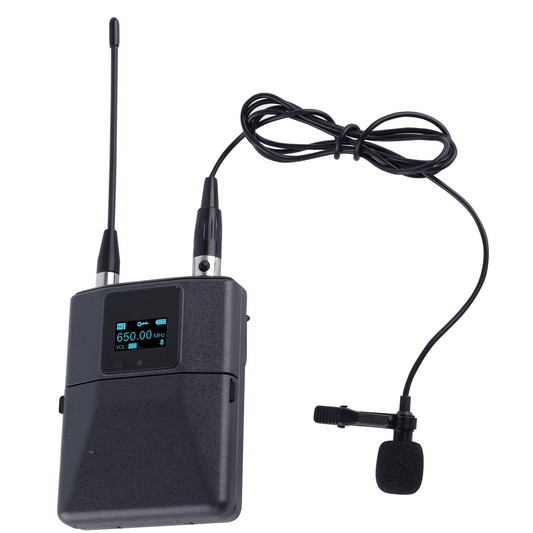 Micrófono de Solapa Digital Inalámbrico EP-59L / Condenser / Rango Frecuencia 540-590MHz y 640-690MHz / Modulación pi/4-DQPSK / Potencia Salida