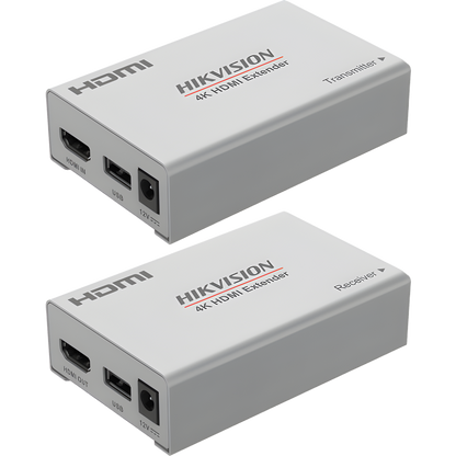 Kit Extensor de Video y Audio HDMI / 4K (3840×2160) a 60 Hz / Hasta 120 m (393.7 ft) con Cat 6 / Cero Latencia / Plug-and-Play / Transmisor y Receptor