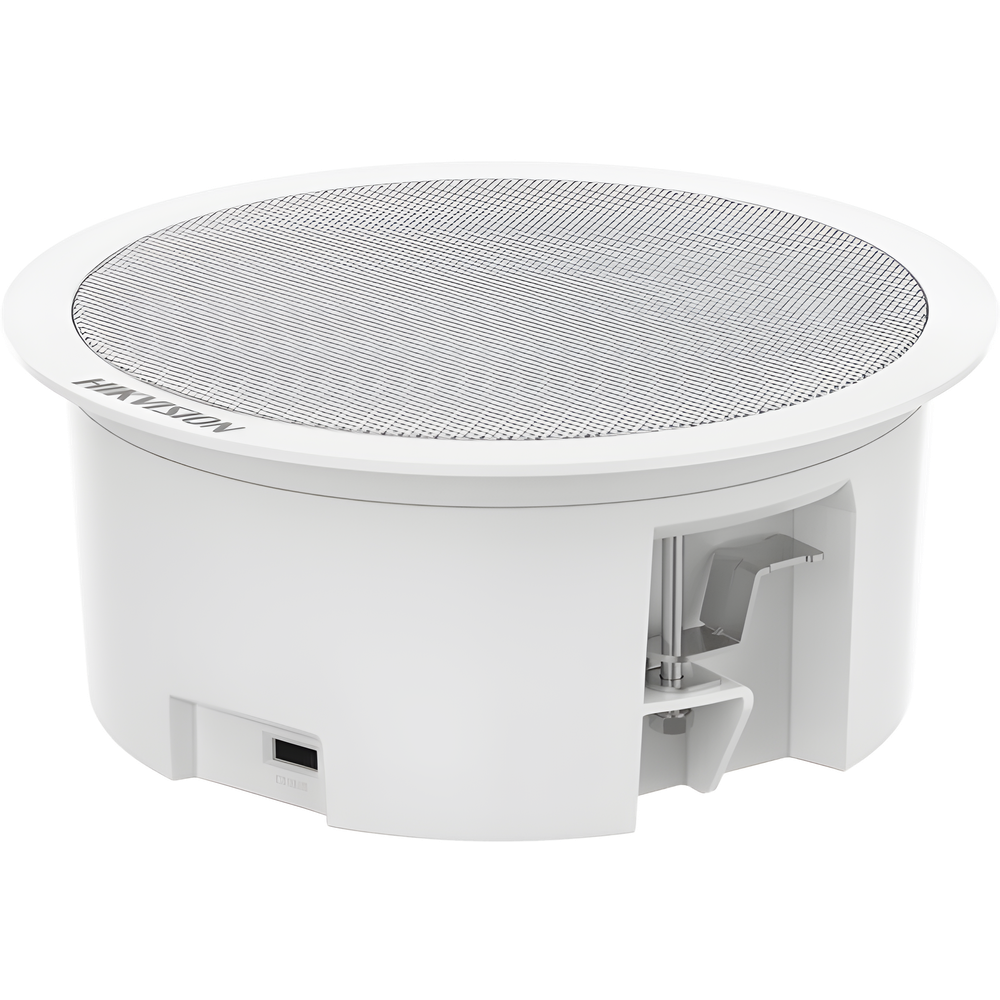Bocina (Altavoz IP) Con Bluetooth | Montaje en Plafón | 3 Watts | No requiere amplificador | PoE+ | Entrada de alarma | Soporta Bocinas secundarias |