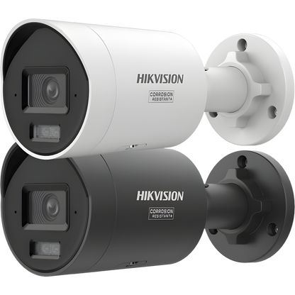 [Dual Light + ColorVu 3.0 + HikAI] Bala IP 6 Megapixel / Lente 2.8 mm / 40 mts IR + Luz Blanca / 2 Microfonos Integrados / Exterior IP67 / WDR 130 dB