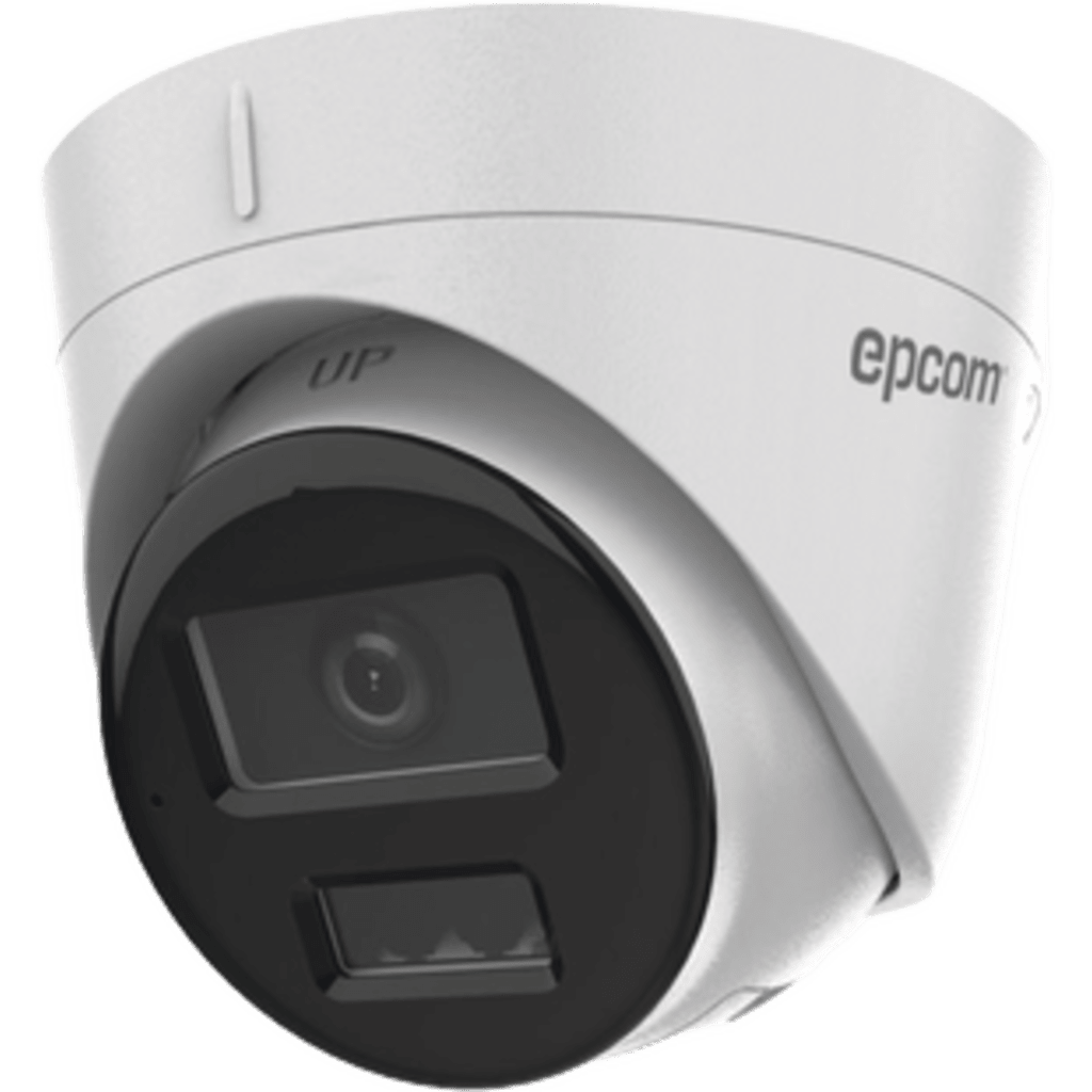 [Dual Light] Turret IP 4 Megapixel / Lente 2.8 mm / 30 mts IR + 30 mts Luz Blanca / Micrófono Integrado / ACUSENSE Lite / Exterior IP67 / H.265 / PoE