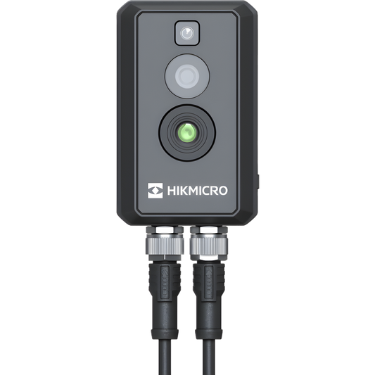 (HIKMICRO) Cubo IP Bi-Espectral / Térmica (256 X 192 / 2.1 mm) + Óptica (4 MP / 1.4 mm) / Rango: -20°C a 550°C / ±2°C Margen / PoE / IP67 / Ideal
