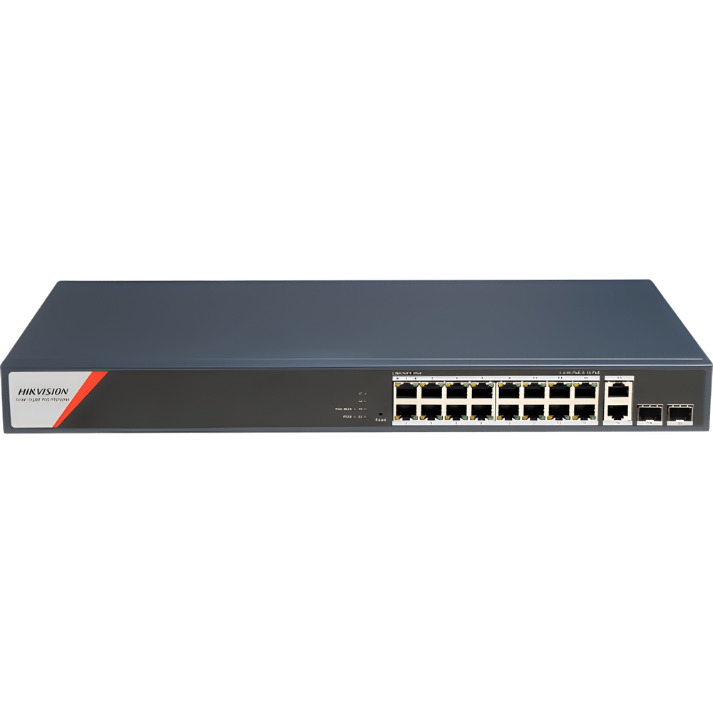 Switch Gigabit PoE+ / Administrable / 16 Puertos 1000 Mbps PoE+ (4 Puertos PoE++ 90 W) / 2 Puertos 1000 Mbps de Uplink / 2 Puertos SFP