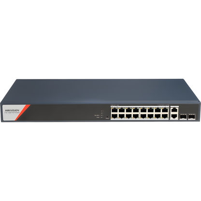 Switch Gigabit PoE+ / Administrable / 16 Puertos 1000 Mbps PoE+ (4 Puertos PoE++ 90 W) / 2 Puertos 1000 Mbps de Uplink / 2 Puertos SFP