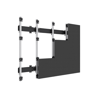 Accesorio_ Riel de Aluminio con longitud de 2380mm| Compatible con estructura para Videowall | Diseño Modular | Incluye Tapas de Riel