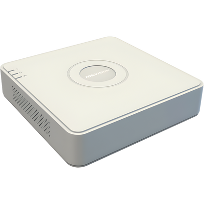 NVR 4 Megapixel (Compatible con Cámaras ACUSENSE) / 4 canales IP / 4 Puertos PoE /1 Bahía de Disco Duro / Salida de Vídeo Full HD