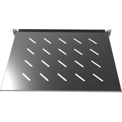 Charola para Soportar Equipos en Rack de 19" / Profundidad de 35 CM / Color Negro / 1 U Rack