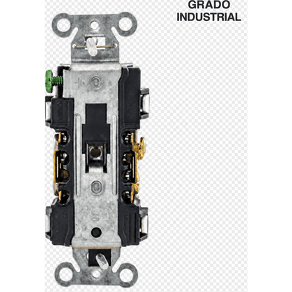 Contacto Duplex Decorador Grado Industrial / 20A 125V / Resistente a Manipulaciones / 2 Polos 3 Hilos / NEMA 5-20R / Color Blanco