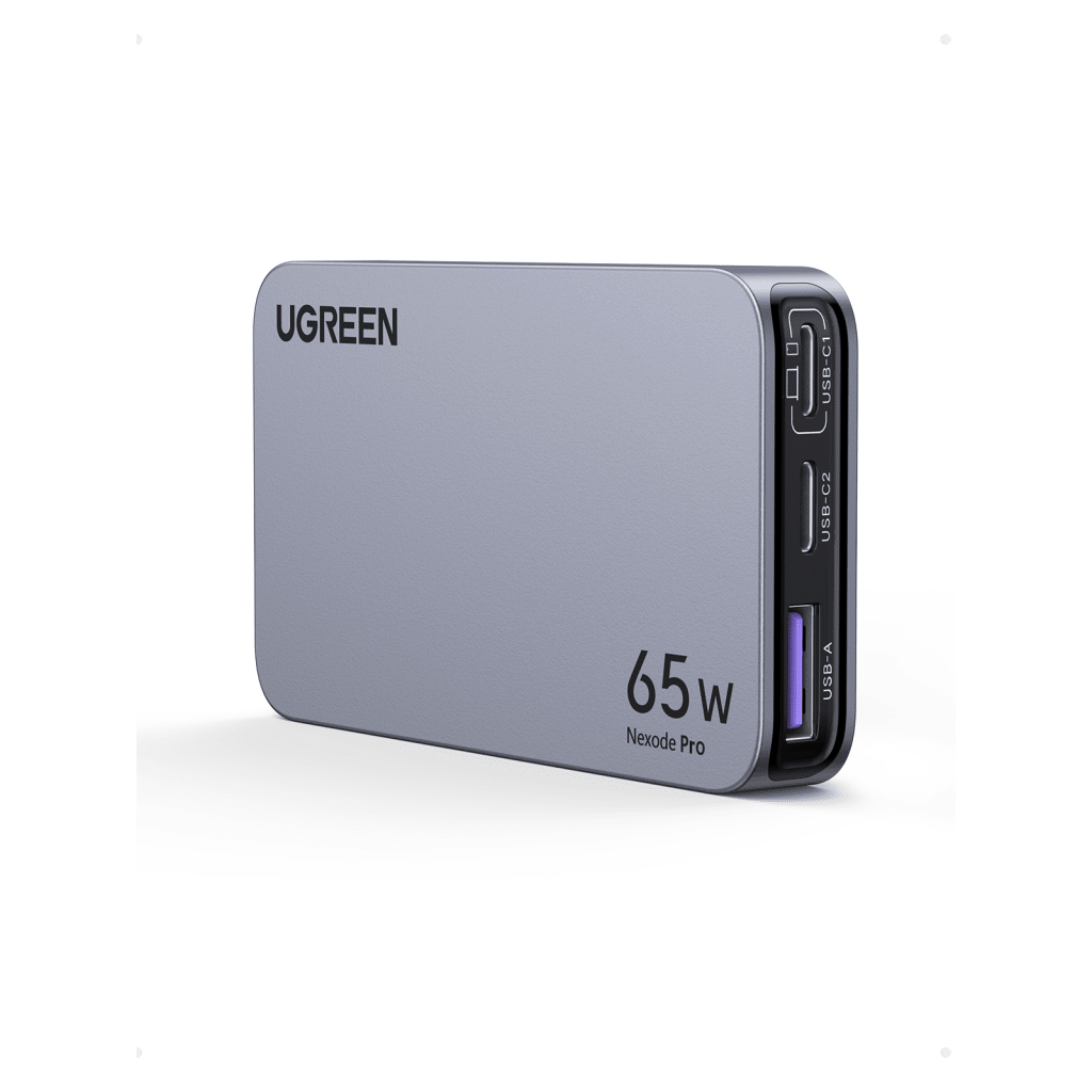 Cargador Rápido GaN 65W UGREEN / 2 Puertos USB-C + 1 Puerto USB-A / Tecnología GaN / Carga Rápida PPS PD 3.0 QC 4.0 / Compatibilidad Universal