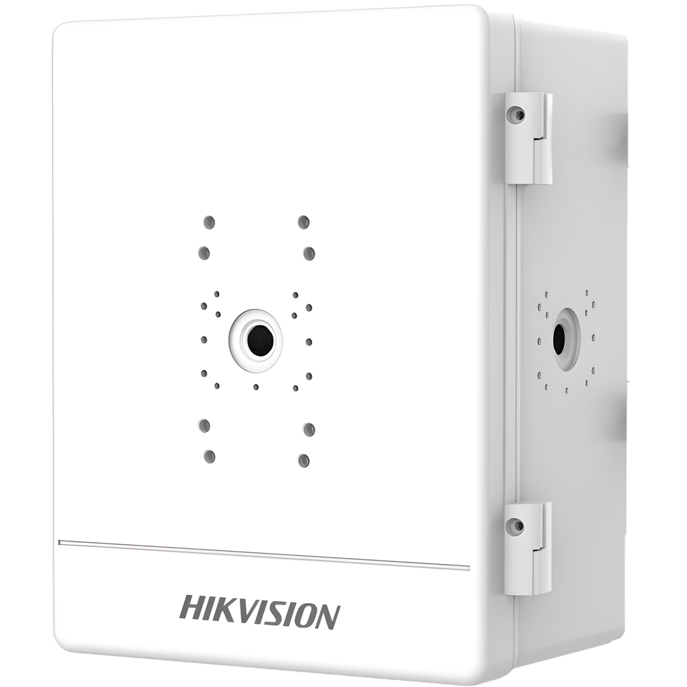 Caja para Videovigilancia para Exterior / Uso en Pared o Poste / IP66 / IK10 / Dimensiones: 387 X 432 X 225 mm / Soporta 3 Dispositivos (PTZ