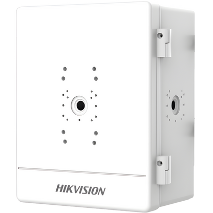 Caja para Videovigilancia para Exterior / Uso en Pared o Poste / IP66 / IK10 / Dimensiones: 387 X 432 X 225 mm / Soporta 3 Dispositivos (PTZ