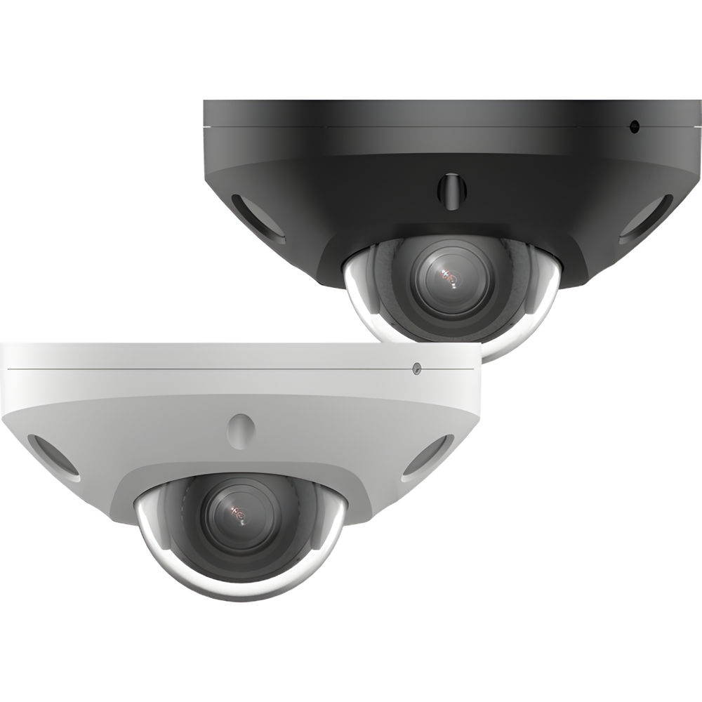 [Dual Light + 2 Micrófonos Integrados] Mini Domo IP 4 Megapixel / Lente 2.8 mm / 30 mts Luz Blanca + 30 mts IR / ACUSENSE / Exterior IP67 / IK08