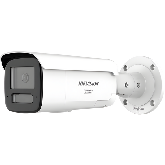 [Dual Light + ColorVu 3.0 + HikAI] Bala IP 6 Megapixel / Lente 4 mm / 60 mts IR + Luz Blanca / Exterior IP67 / Estrobo Azul y Rojo / WDR 130 dB