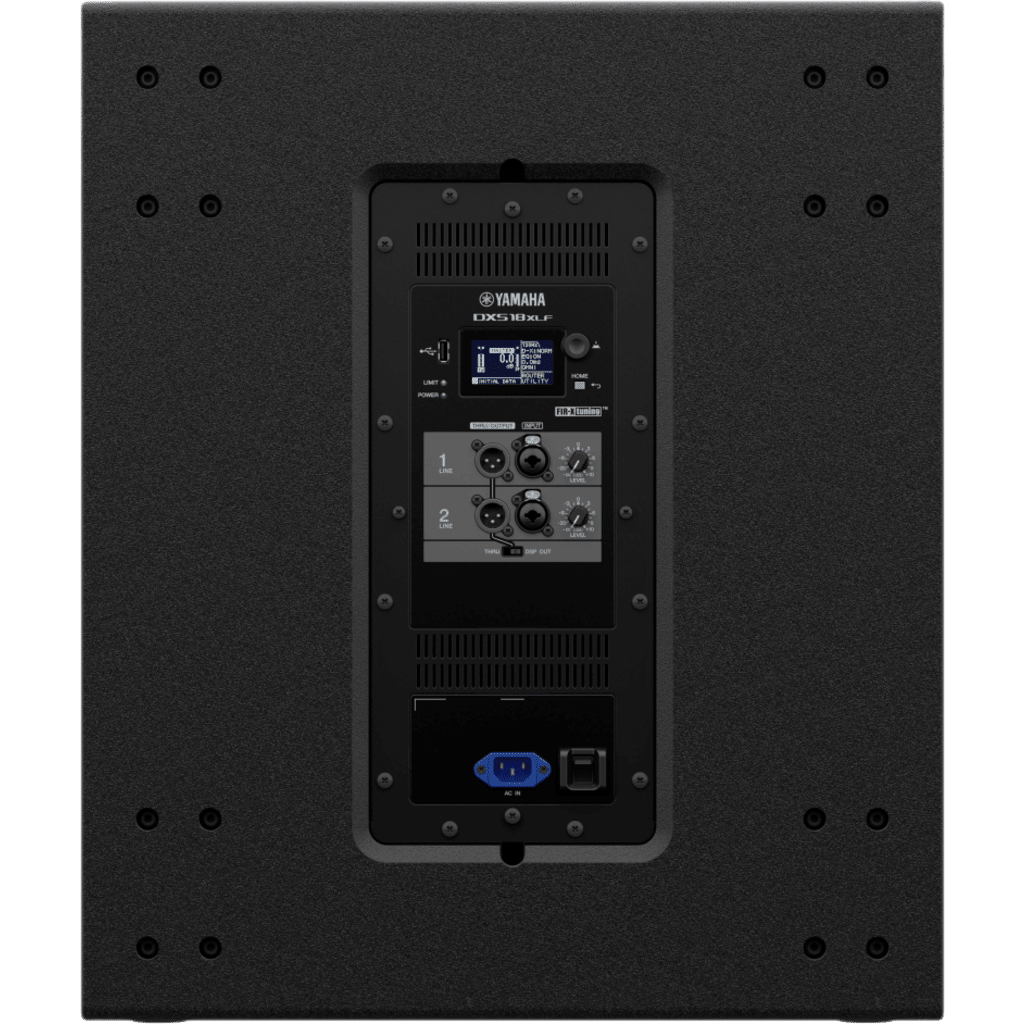 Subwoofer Activo Bass-Reflex 18"| 1600W Clase-D | 136 dB SPL | DSP 96 kHz | D-XSUB | Gabinete de Madera Contrachapada con Recubrimiento Polyurea |