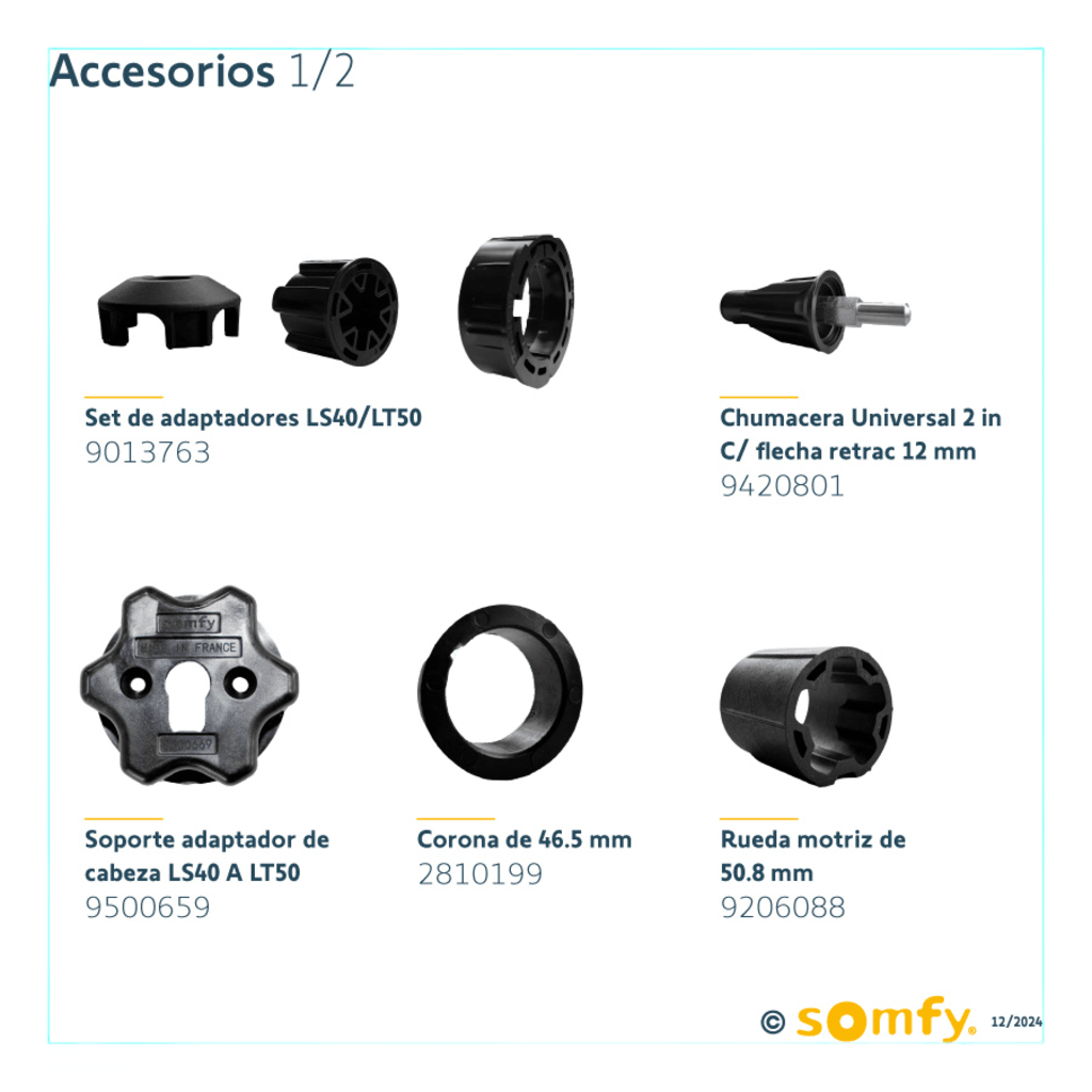 Kit de Motor Mecánico, Cableado a 4 hilos, Alimentación a 120VCA, Integrable con SHELLY2PMGEN3 o MINICENTRALIS señal RTS, Persiana de 3 ancho y alto