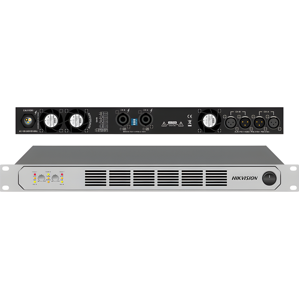 Amplificador de Potencia Profesional / 250W 2-Zonas / Clase D / Eficiencia 90% / Modos Estéreo y Puente / PFC de Banda Ancha / Protección Integral