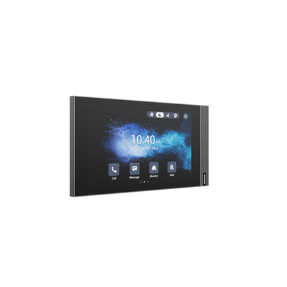 Monitor interior linux para videoportero IP / pantalla táctil 7 pulgadas / WiFi 6 / PoE / SIP / 8 entradas de alarma / instalación horizontal o