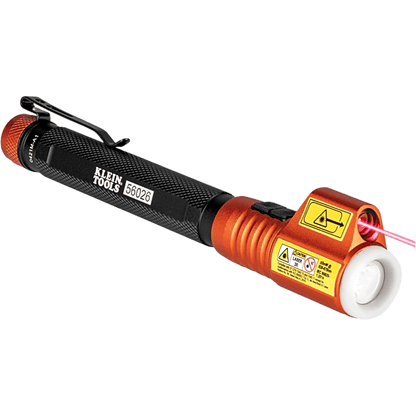 Minilinterna LED de Inspección con puntero láser / 70 Lúmenes / Láser Rojo Clase 3R / Cuerpo de Aluminio / Clip de Bolsillo Extraíble / Anillo que