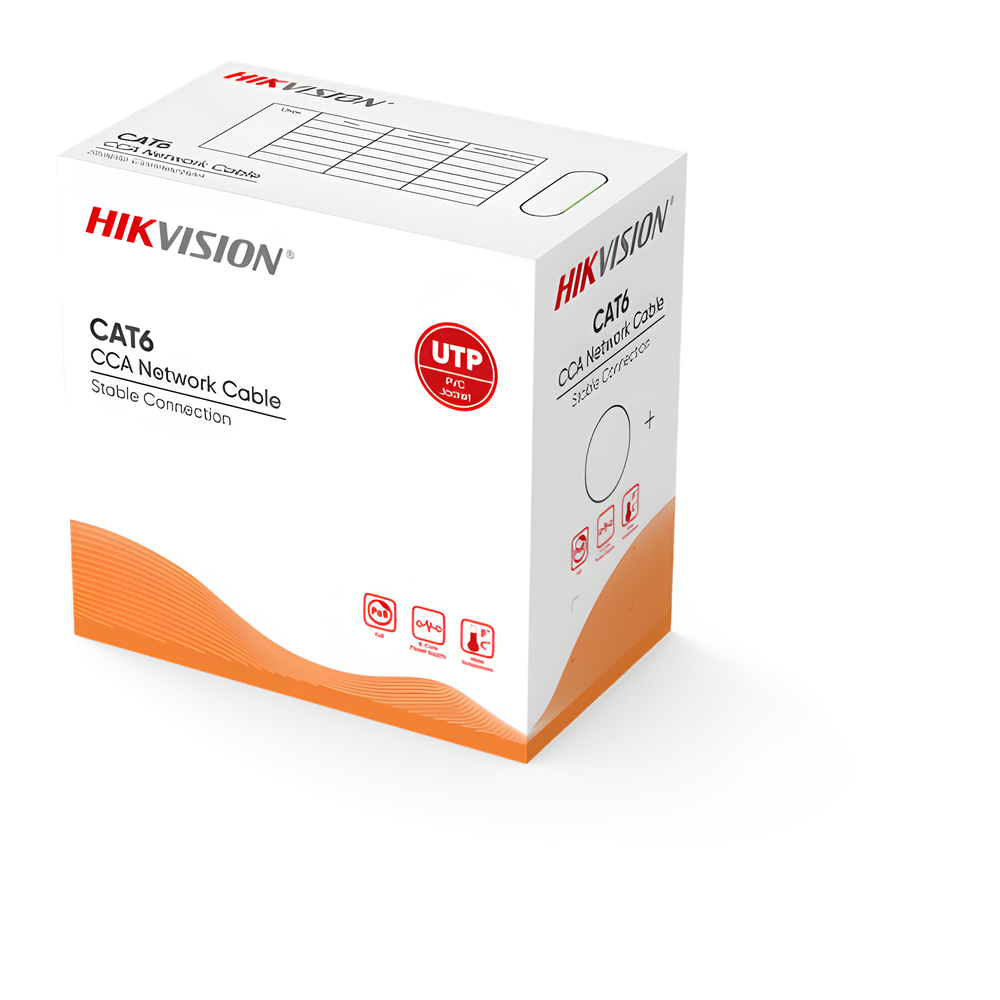 Bobina de Cable UTP 305 Metros (1000 Pies) / Cat 6 (24 AWG) / Color Blanco / PVC (CM) / Uso en Interior / CCA (Cobre con Aluminio) / Aplicaciones de
