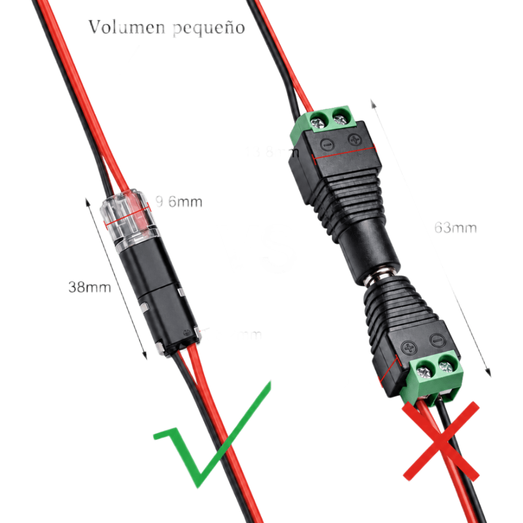 Bolsa con 25 conectores / Enchufables / Para 2 cables / compatibles en calibre 22 al 18 AWG