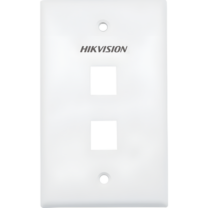 Placa de Pared (Face Plate) / 2 Puertos / Color Blanco / Caja con 20 Piezas / ABS