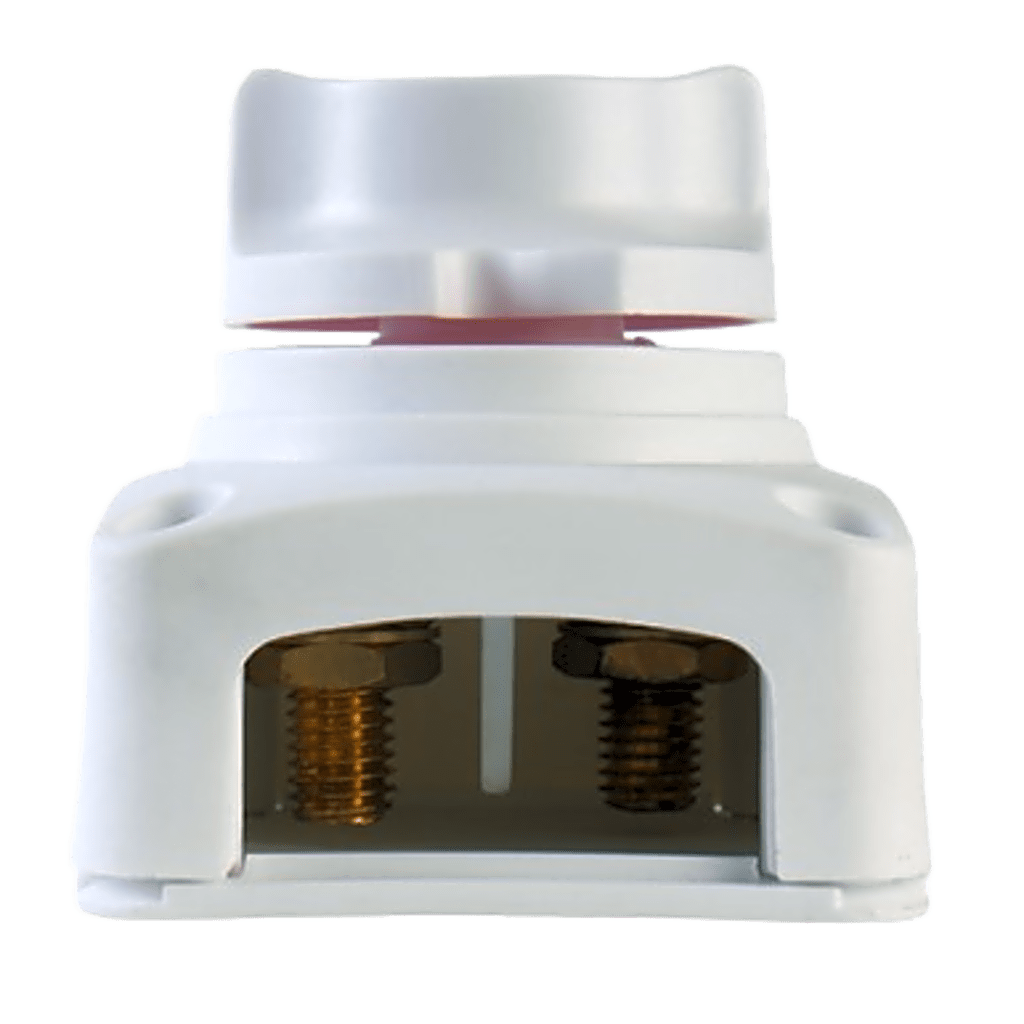 Interruptor Batería SEAFLO SFCBS-275-201 / 2 Posiciones / 275A DC Continuo / 1250A DC Arranque / 8-50V DC / Terminales Cobre / Montaje Empotrado o