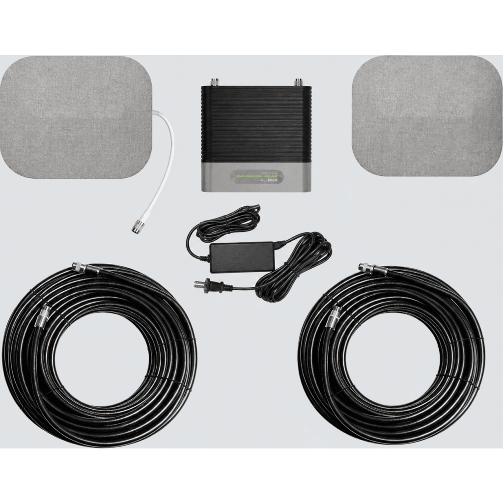KIT Amplificador de Señal Celular, HOME COMPLETE | Mejora la Señal Celular de todos los Operadores | Cubre áreas en interior de hasta 1200 m² con 4