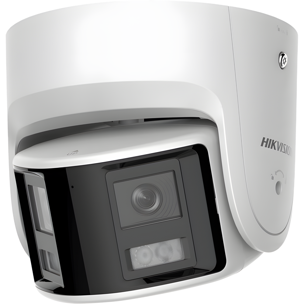 [FlexVu] [PROTECCIÓN ACTIVA] Turret IP 4 Megapixel / 2 Lentes de 2.8 mm (Imagen Panorámica 180°) / 30 mts IR / Exterior IP67 / Luz Intermitente y