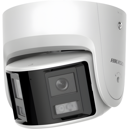 [FlexVu] [PROTECCIÓN ACTIVA] Turret IP 4 Megapixel / 2 Lentes de 2.8 mm (Imagen Panorámica 180°) / 30 mts IR / Exterior IP67 / Luz Intermitente y
